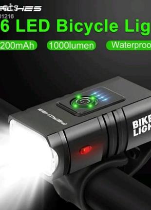 Светодиодная фара на велосипед&nbsp; bike light&nbsp;t6&nbsp;usb
