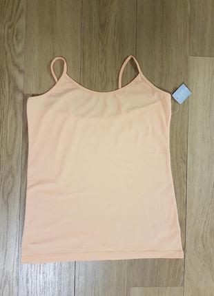 Котоновый топ, майка, шафранового  цвета, forever,р. м, l