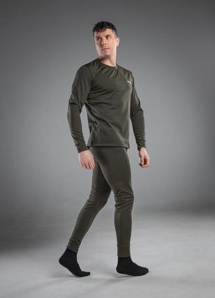 Термобілизна комплект columbia зі3006 фліс для чоловіків штани та кофта чоловічої хакі -20 °C8 фото