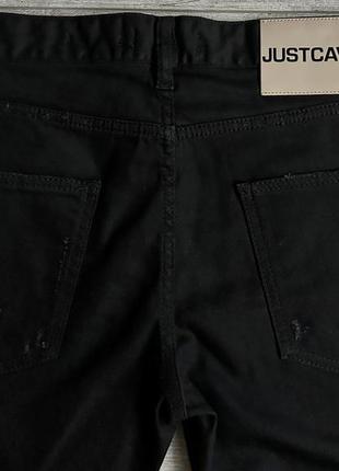 Джинси just cavalli black distressed super slim jeans7 фото