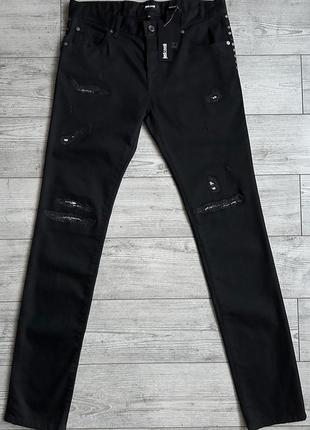 Джинси just cavalli black distressed super slim jeans4 фото