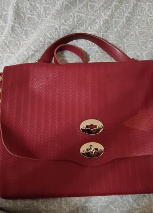Итальянская, кожаная брендовая сумка zanellato,номерная!7 фото