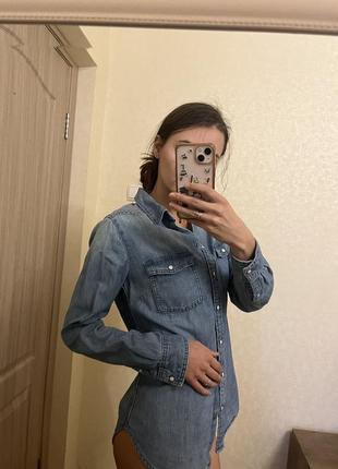 Джинсова сорочка denim s-m2 фото