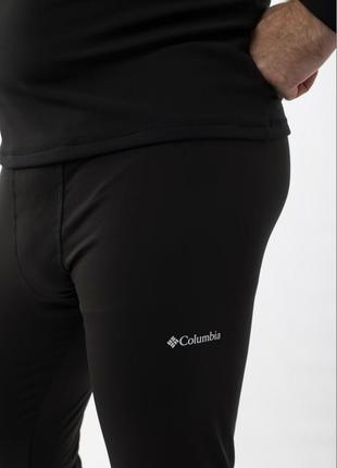 Термобілизна комплект columbia з 30007 фліс для чоловіків штани та кофта чоловіча чорний -20°с4 фото