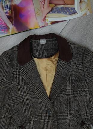 Пиджак для мальчика tu коричневый в клетку размер 110-116 (5-6 лет)2 фото