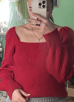 Кофточка красная f&f oversize. ни разу не одевала🥲