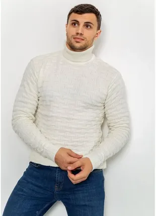 Стильный фактурный свитер под горло