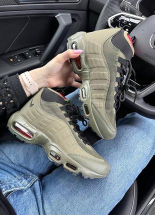 Мужские кроссовки nike 95 sneakerboot green2 фото