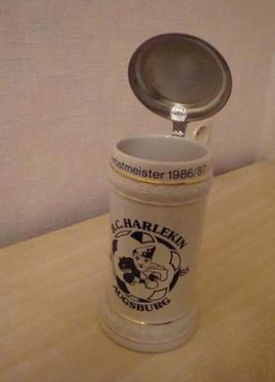 Пивная кружка арлекин.германия-конец 80х.г.1 фото