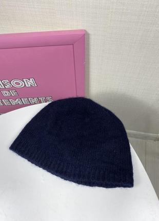 Шапка cos кашемір базова синя  outdoor beanie унісекс біні зимова кос7 фото