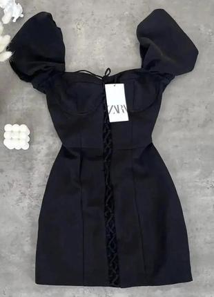 Платье zara корсетное