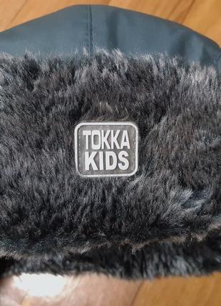 Зимняя термо шапка ушанка tokka kids оригинал 54см