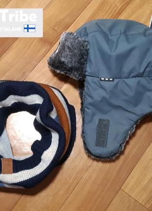 Зимняя термо шапка ушанка tokka kids оригинал 54см