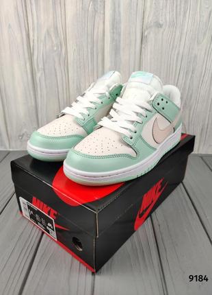 Nike sb dunk low white mint pink