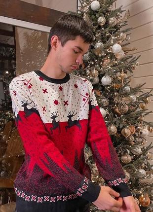 Різдвяний светр з оленями4 фото