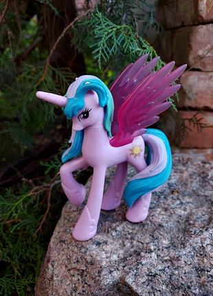 Пони селестия королева my little pony хасбро редкая фигурка