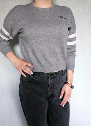 Сірий базовий светр2 фото
