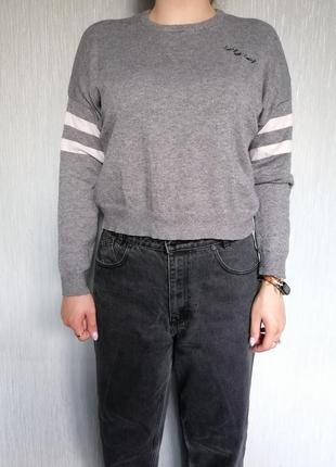 Сірий базовий светр6 фото