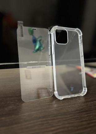 Силиконовый чехол и стекло для iphone 12 pro4 фото