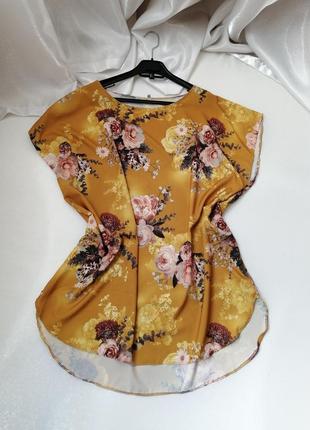 Стильная женская туника (батал) ткань софт в наличии разные размеры в разных принтах и цветах размер