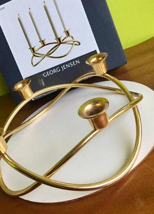 Свічник золотистий season від georg jensen на 4 свічки/ може бути новорічним1 фото