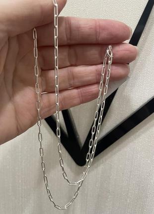 Серебряная цепочка 55 см 925 проба (серебро, серебро, цепочка)