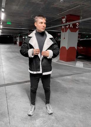 Куртка косуха дубленка зимняя авиатор5 фото