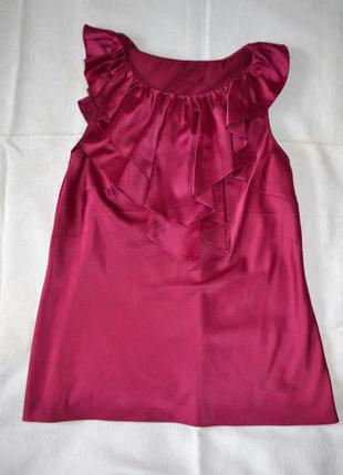 Шикарная блуза с рюшей, свободный крой, с-м