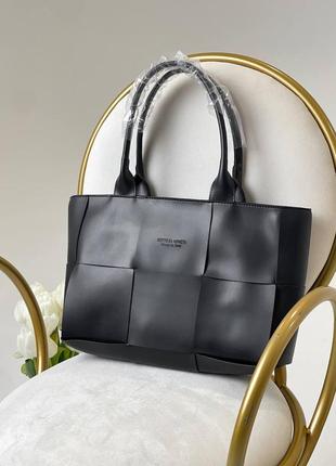 Сумка в стиле bottega vneta arco tote black2 фото