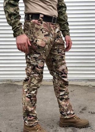 Чоловічі тактичні штани softshell мультикам зима3 фото