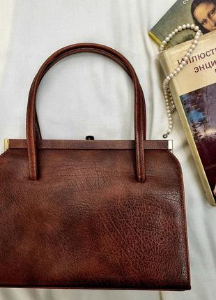Vintage клатч сумка кожа англия