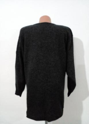 Винтажный теплый свитер с вышивкой бисером5 фото