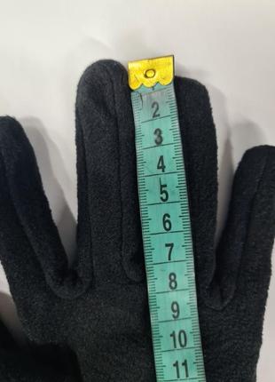 Женские перчатки демисезонные, перчатки женские подростковые унисекс, флисовые перчатки, перчатки, чёрные перчатки7 фото