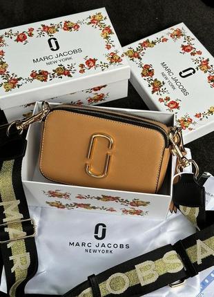 Женская сумка marc jacobs the snapshot beige premium