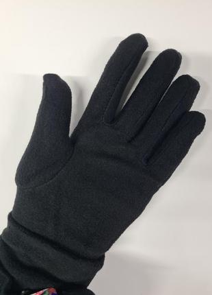 Женские перчатки демисезонные, перчатки женские подростковые унисекс, флисовые перчатки, перчатки, чёрные перчатки3 фото