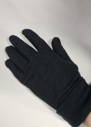 Женские перчатки демисезонные, перчатки женские подростковые унисекс, флисовые перчатки, перчатки, чёрные перчатки4 фото