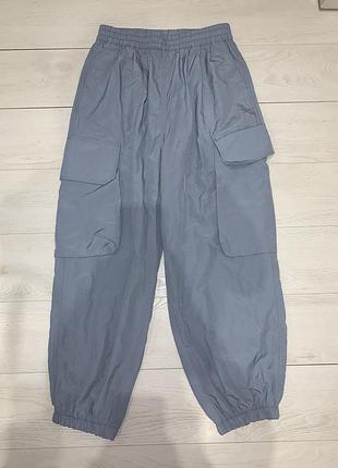 Жіночі спортині штани карго сині з карманами m