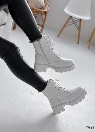 Женские белые ботинки7 фото