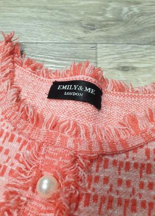 Трендовое розовое твидовое платье, твидовый сарафан р 42