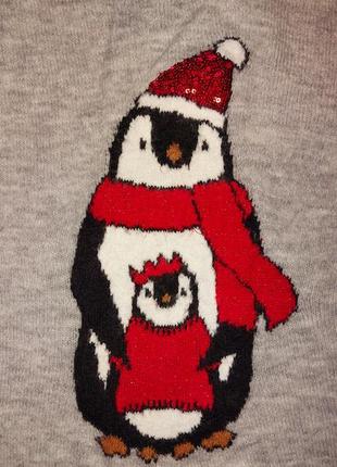 Светер новогодний пингвин для фотосессии размер s2 фото