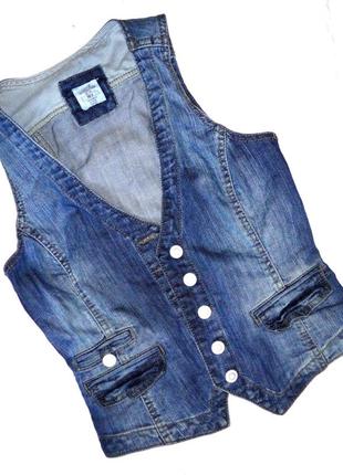 Джинсова жилетка h&m р. xs (ог 74-80)