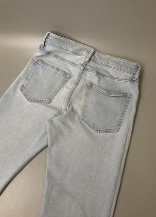 Блакитні базові джинси h&m denim regular fit, денім, регуляр фіт, однотонні, щільні, голубі, світлі, повсякденні4 фото