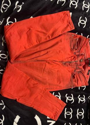 Джинсы (штаны) красные dosshe.2 фото