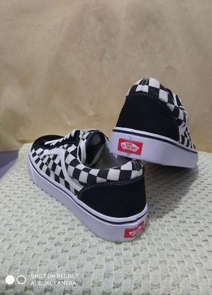 Кожаные комбинированные кроссовки кеды vans5 фото