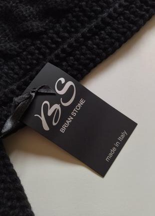 Шарф плотный узкий шарфик крупной вязки италия8 фото