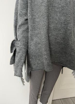 Свитер zara, светр з рукавами на бант, теплий свитер5 фото