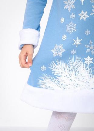 Красивый костюм теплый новогодний снеговинка, красивое платье тепла новогодняя снегурочка,снежинка,3 фото