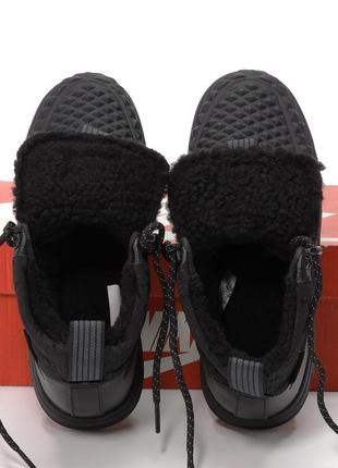 Зимові черевики з хутром nike lunar force 1 duckboot '17 "black"5 фото
