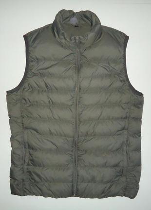 Жилетка пухова muji charcoal grey padded down packable gilet best bnwt (м)