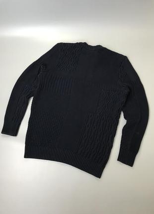 Базовый темно синий свитер john lewis, с узором, орнамент, оригинал, джон левис, кофта, пуловер, свитшот, толстовка, теплый, стильный, джемпер, зимний3 фото